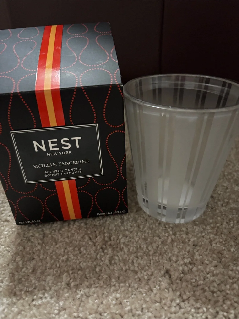 EMPTY glass Nest Fragrances candle jar